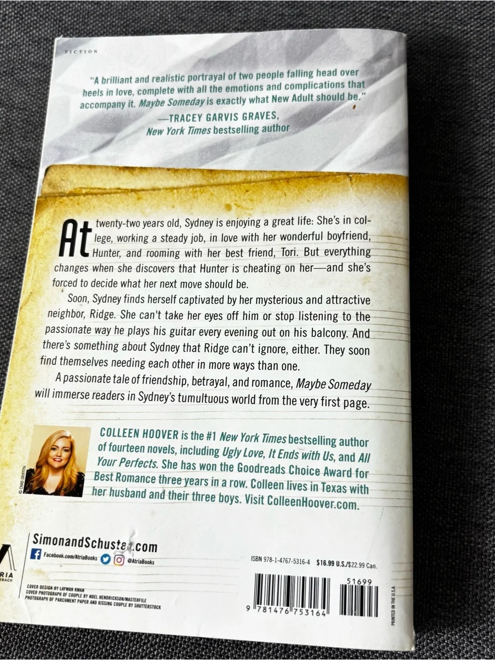 Maybe Someday by Colleen Hoover - #1 NYT Bestseller